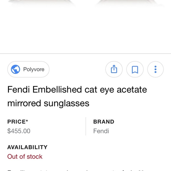 Authentic Fendi Cat eye sunglasses - Picture 3 of 6